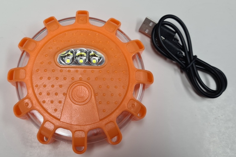 Аварийна светлина – LED USB Rechargeable – Оранжева